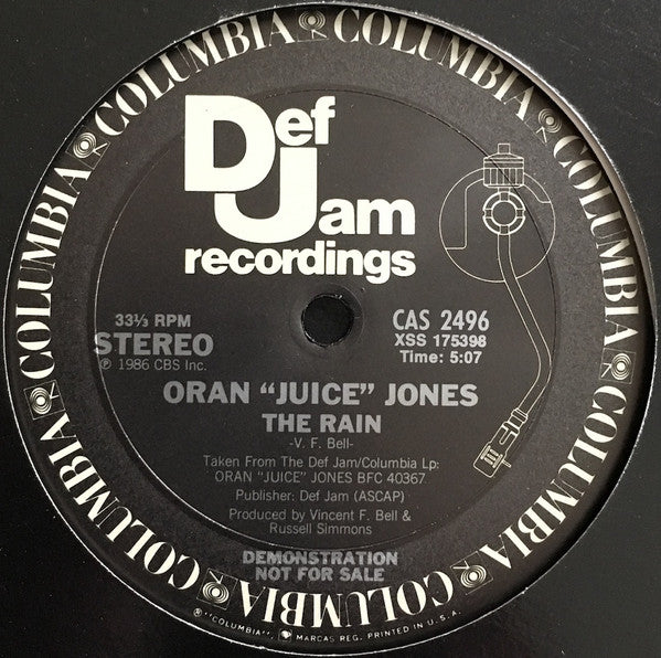 Oran 'Juice' Jones : The Rain (Remix) (12", Single, Promo)