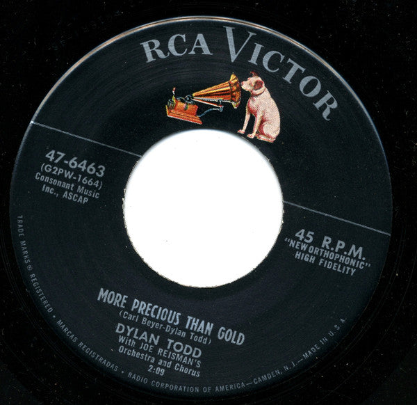 Dylan Todd With Joe Reisman And His Orchestra : The Ballad Of James Dean / More Precious Than Gold (7", Single)