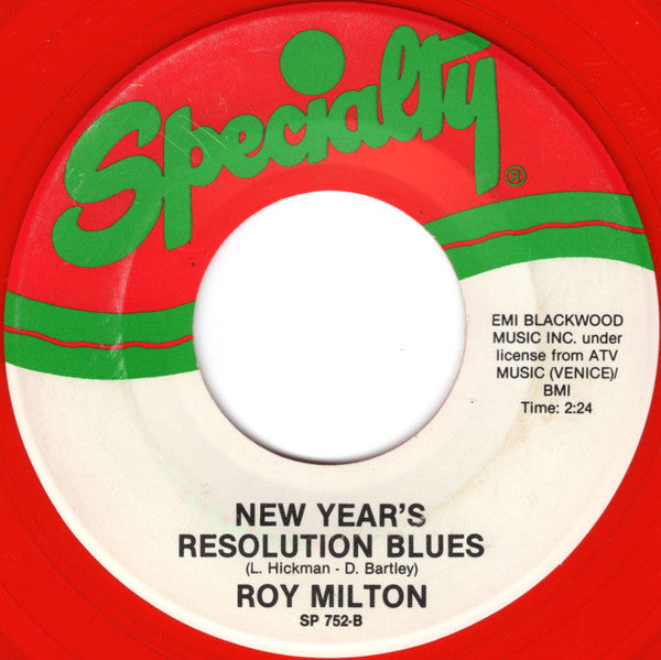 Roy Milton : Christmas Time Blues / New Year's Resolution Blues (7", RE, Red)