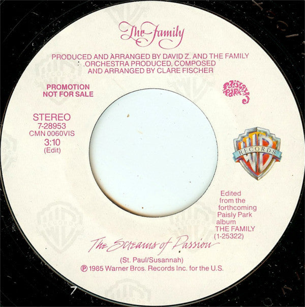 The Family (2) : The Screams Of Passion (7", Promo, All)