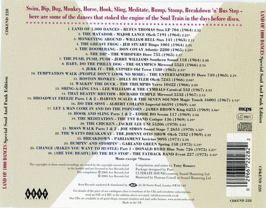 Various : Land Of 1000 Dances (Special Soul & Funk Edition) (CD, Comp, RM)