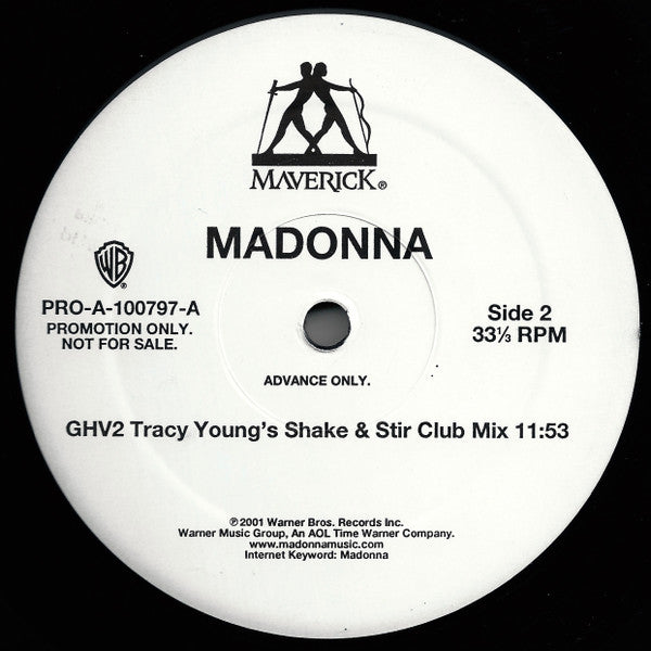Madonna : GHV2 (Tracy Young's Shake & Stir Club Mix) (12", Advance, Promo)