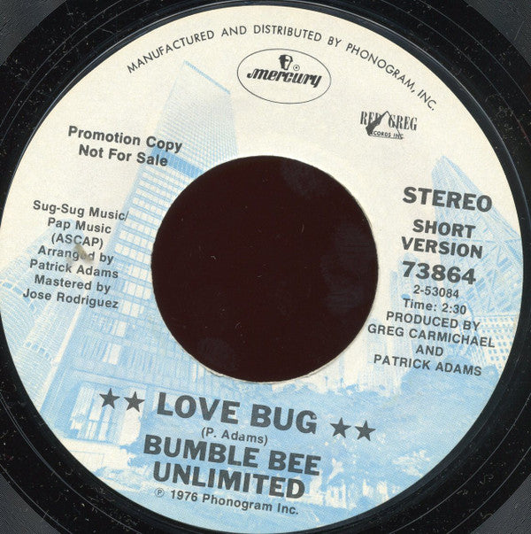 Bumblebee Unlimited : Love Bug (7", Single, Promo, Styrene)