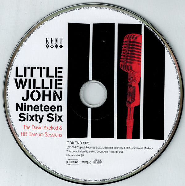 Little Willie John : Nineteen Sixty Six (The David Axelrod & HB Barnum Sessions) (CD, Mono, RM)