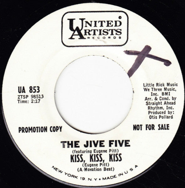 The Jive Five : I'm A Happy Man / Kiss, Kiss, Kiss (7", Mono, Promo)