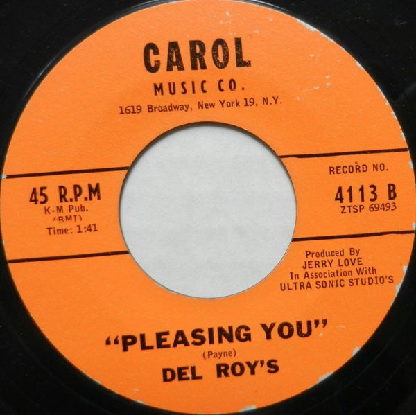 The Delroys : Love Me Tenderly / Pleasing You (7", Styrene)