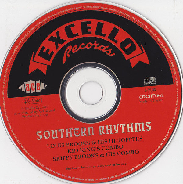 Kid King's Combo, Louis Brooks And His Hi-Toppers + Skippy Brooks : Southern Rhythms (CD, Comp)