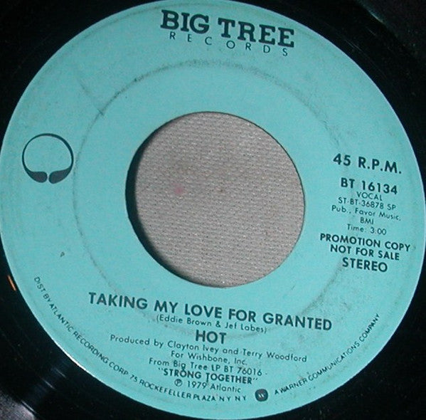 Hot : Taking My Love For Granted (7", Mono, Promo, SP)