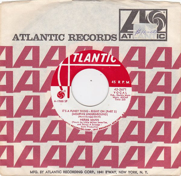 Herbie Mann : It's A Funky Thing - Right On (7", Single, Promo, SP)