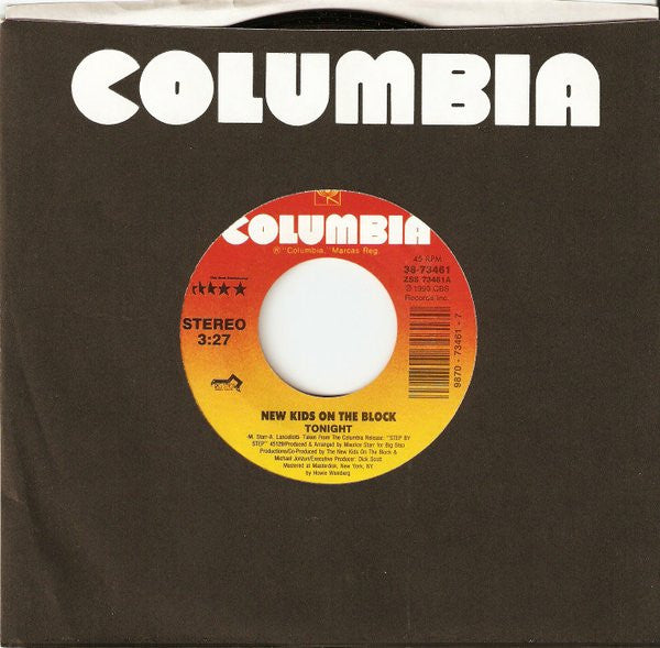 New Kids On The Block : Tonight (7", Single, Styrene)