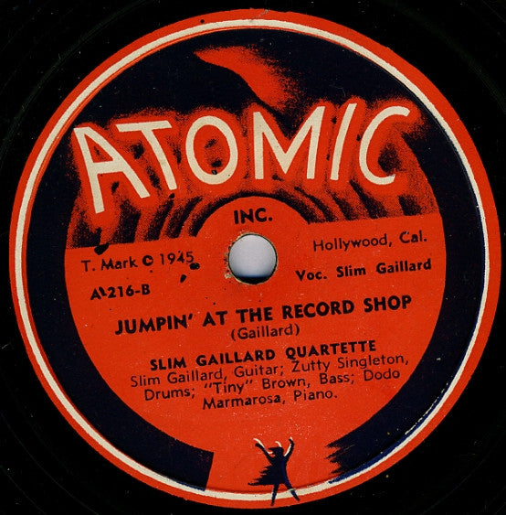 Slim Gaillard Quartette : Penicillin Boogie / Jumpin' At The Record Shop (Shellac, 10")