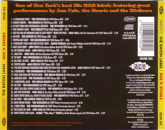 Various : The Baton Label - Sol's Story (CD, Comp)