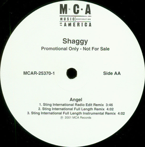 Shaggy : Angel (12", Promo)