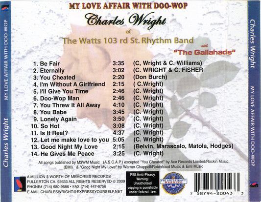 Charles Wright With The Gallahads : My Love Affair With Doo-Wop (CD, Album)