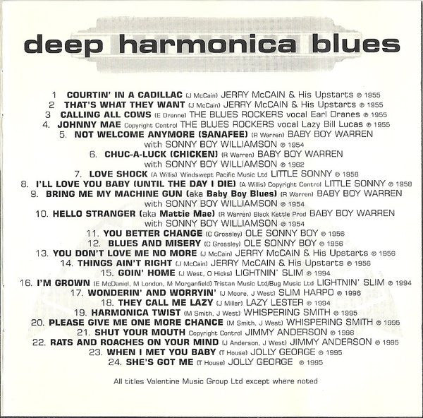 Various : Deep Harmonica Blues (CD, Comp)
