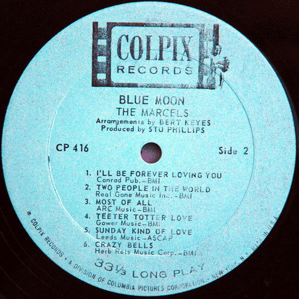 The Marcels : Blue Moon (LP, Album, Mono, RP, Mon)