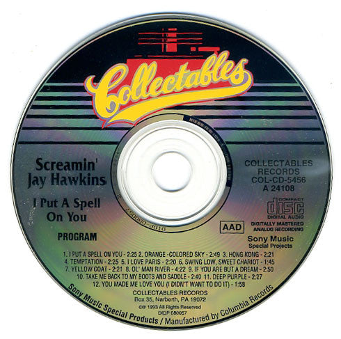 Screamin' Jay Hawkins : I Put A Spell On You (CD, Comp, RM, RP)