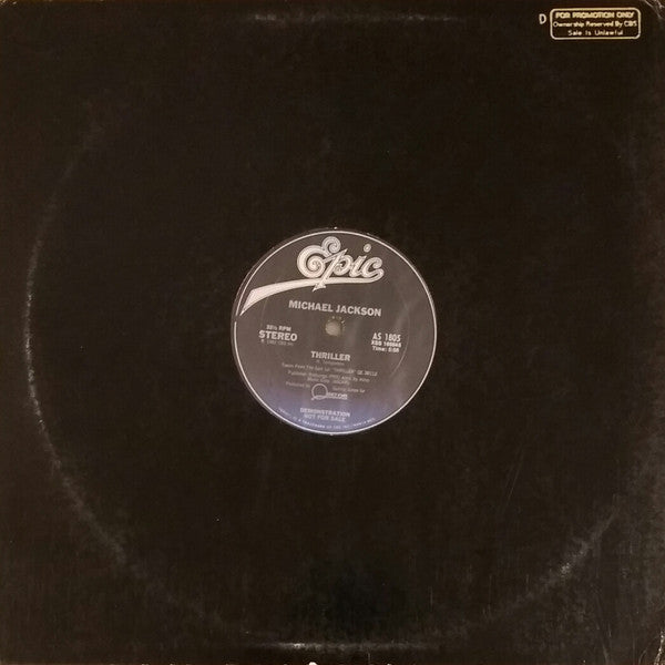 Michael Jackson : Thriller (12", Promo)