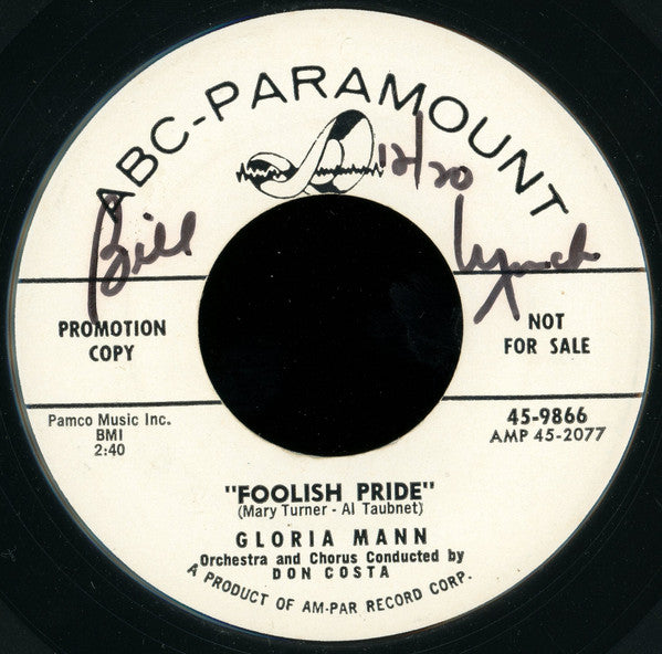 Gloria Mann : My Very Precious Love (7", Promo)