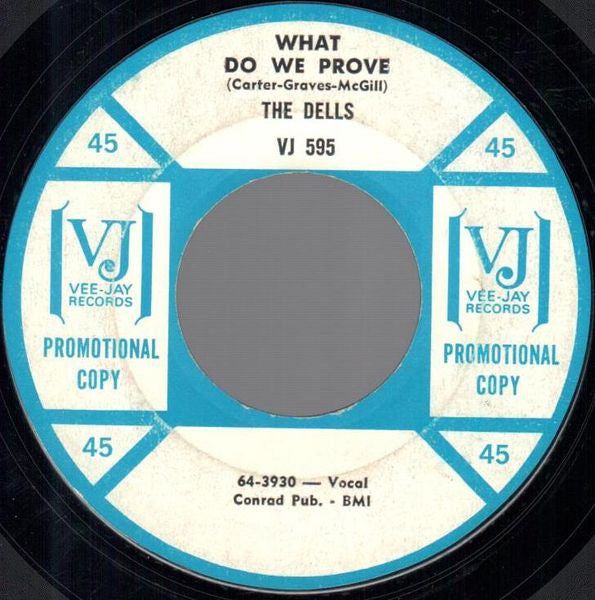 The Dells : Shy Girl / What Do We Prove (7", Promo, Styrene)