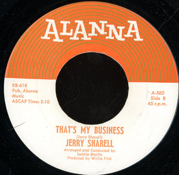 Jerry Sharell (2) : Everybody Knows (7")