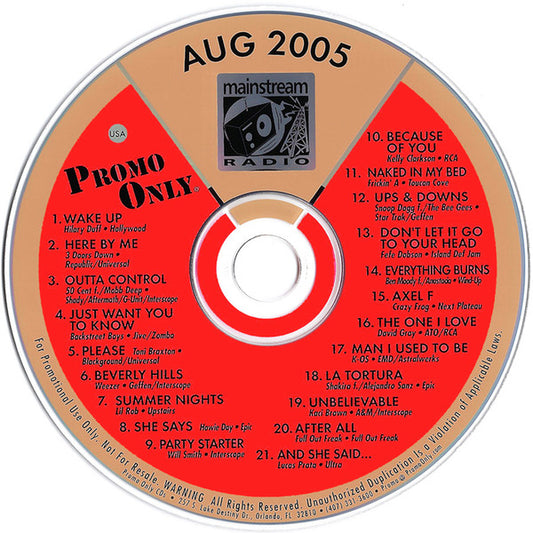 Various : Promo Only Mainstream Radio: August 05 (CD, Comp, Promo)