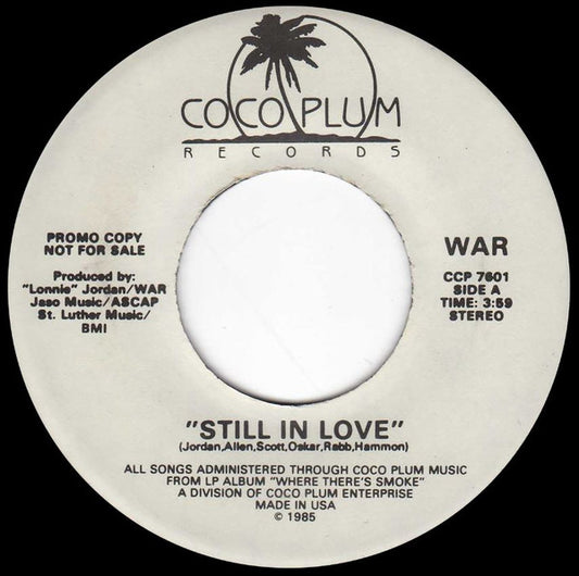 War : Still In Love (7", Single, Promo)
