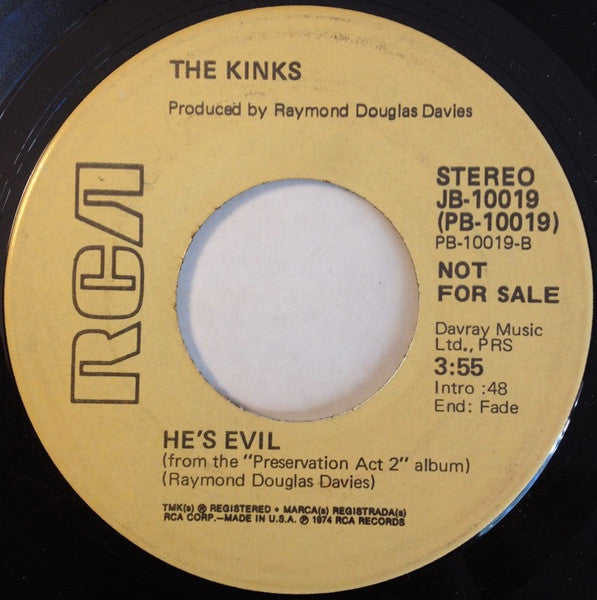 The Kinks : Mirror Of Love (7", Single, Promo)