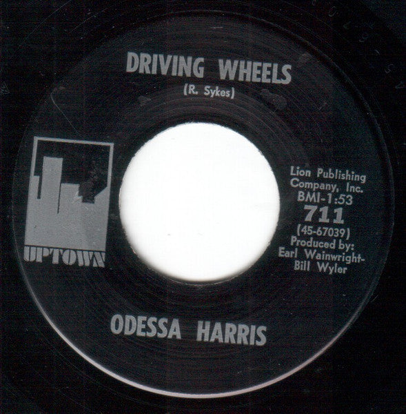 Odessa Harris : The Color Of His Love Is Blue / Driving Wheels (7", Single)