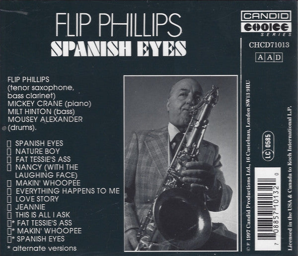 Flip Phillips : Spanish Eyes (CD, Album, RE)