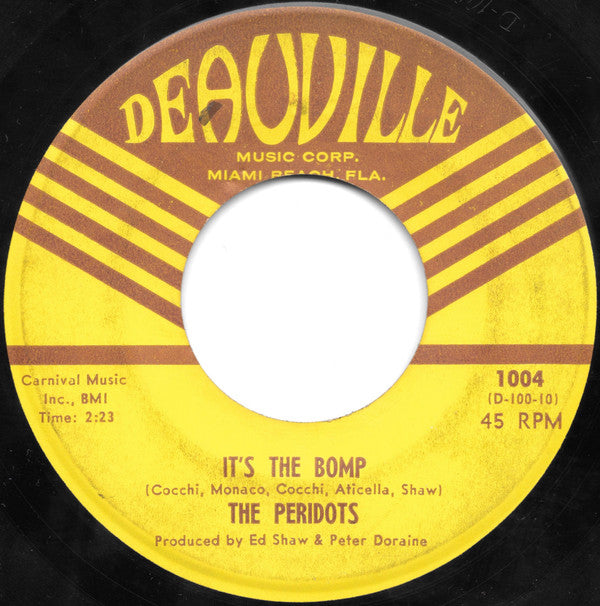 The Peridots : Hully Gully All Nite Long / It's The Bomp (7", Single)