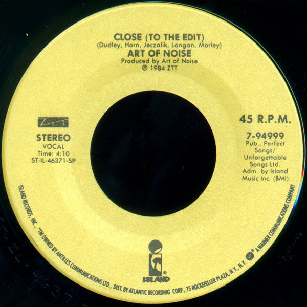 The Art Of Noise : Beat Box / Close (To The Edit) (7")