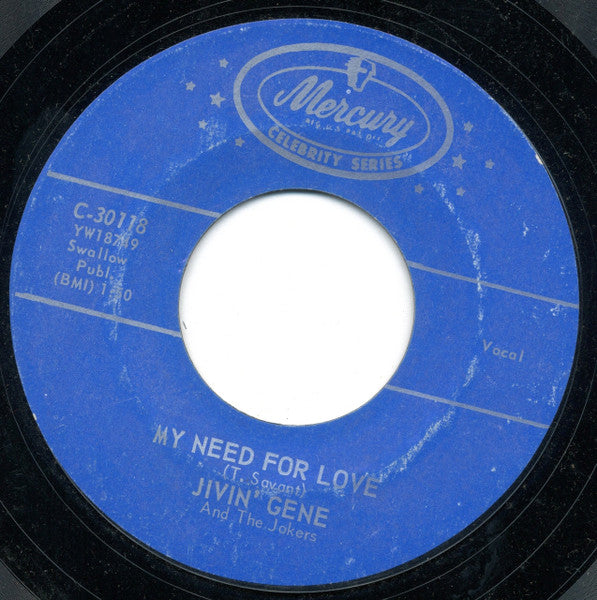 Jivin' Gene & The Jokers : Breaking Up Is Hard To Do (7", RE, Styrene)