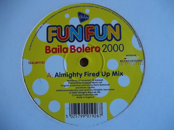 Fun Fun : Baila Bolero 2000 (12")