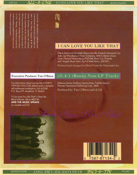 All-4-One : I Can Love You Like That (CD, Single)