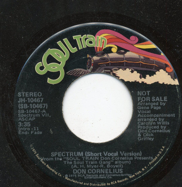 Don Cornelius : Spectrum (7", Promo)