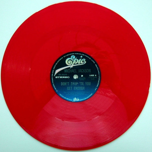 Michael Jackson : Don't Stop 'Til You Get Enough = No Pares Hasta Satisfacerte (12", Ltd, Red)