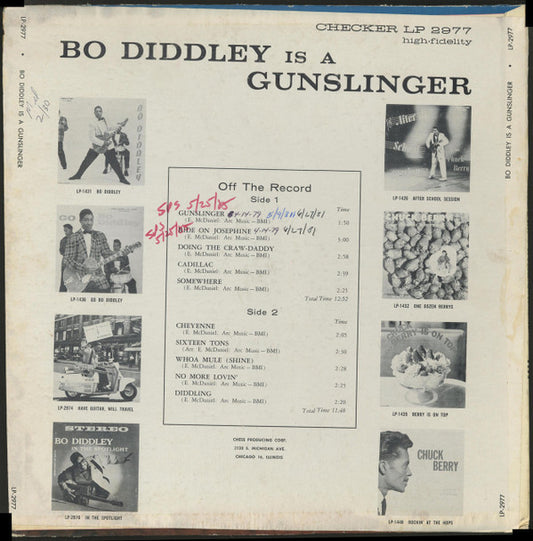 Bo Diddley : Bo Diddley Is A Gunslinger (LP, Album, Mono, Bla)
