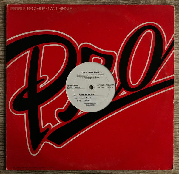 L.A. Star : Fade To Black (12", TP)