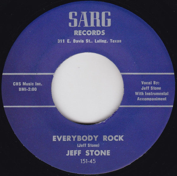 B. Jeff Stone : The Clown / Everybody Rock (7", Single, RE)