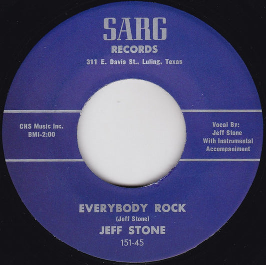 B. Jeff Stone : The Clown / Everybody Rock (7", Single, RE)