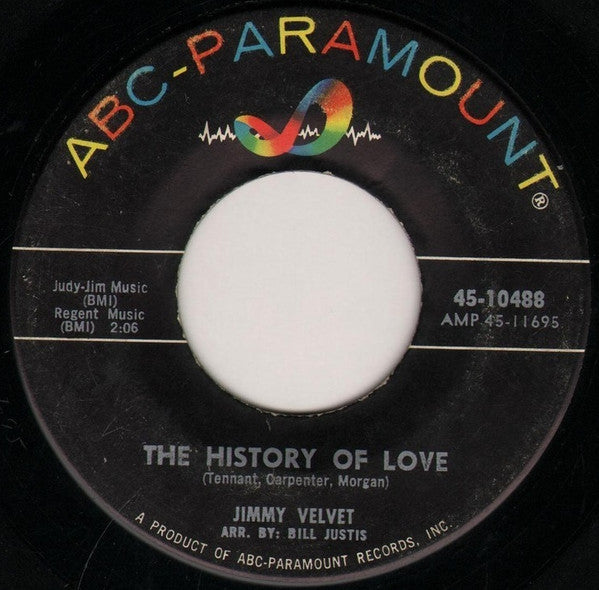 Jimmy Velvet : We Belong Together / The History Of Love (7")