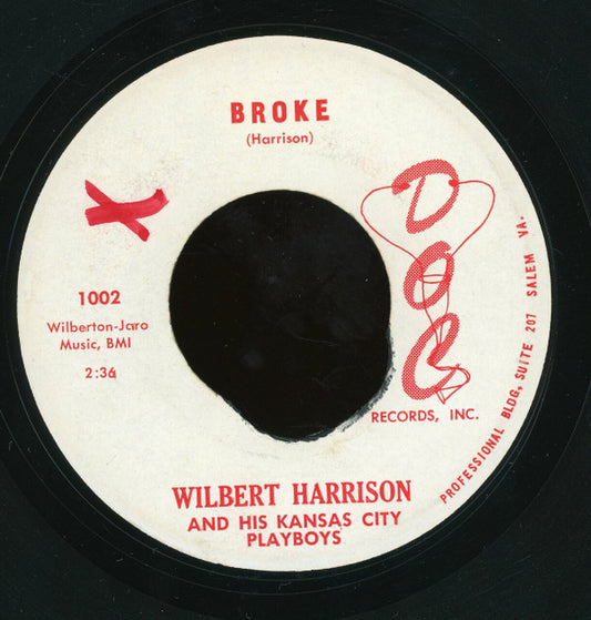 Wilbert Harrison And His Kansas City Playboys : Off To School Again / Broke (7")