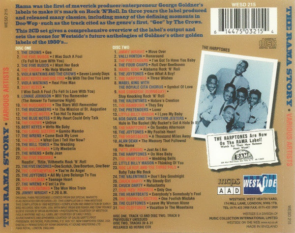 George Goldner : The Rama Story (Classic R&B, Rock 'N' Roll, Doo-Wop, Rockabilly And Pop From A Legendary New York Label) (2xCD, Comp, RM)