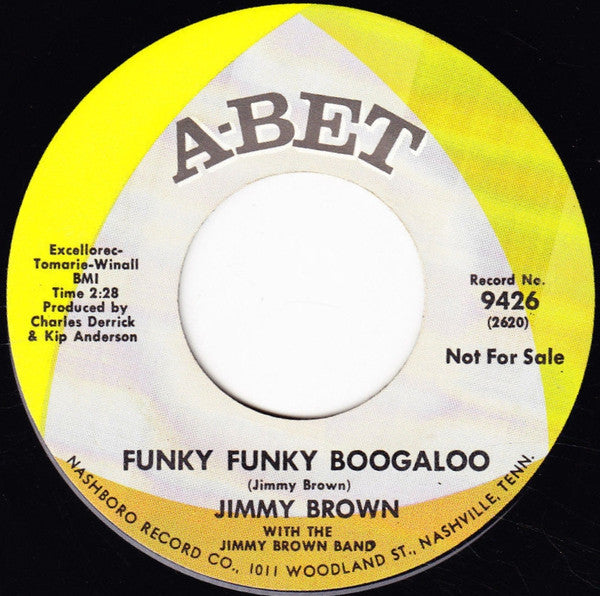 Jimmy Brown (10) With The Jimmy Brown Band : Soul Man / Funky Funky Boogaloo (7", Promo)