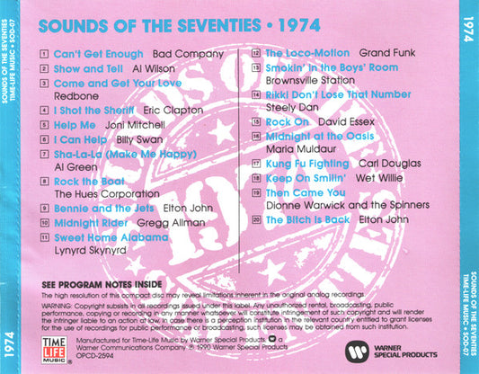 Various : Sounds Of The Seventies 1974 (CD, Comp)