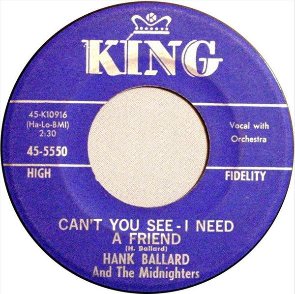 Hank Ballard & The Midnighters : Big Red Sunset / Can't you See - I Need A Friend (7", Single)
