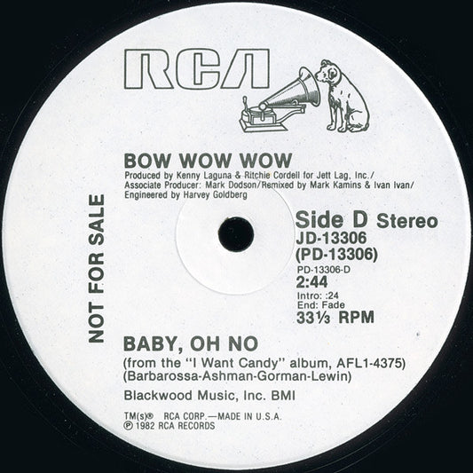 Bow Wow Wow : Baby, Oh No (12", Promo)