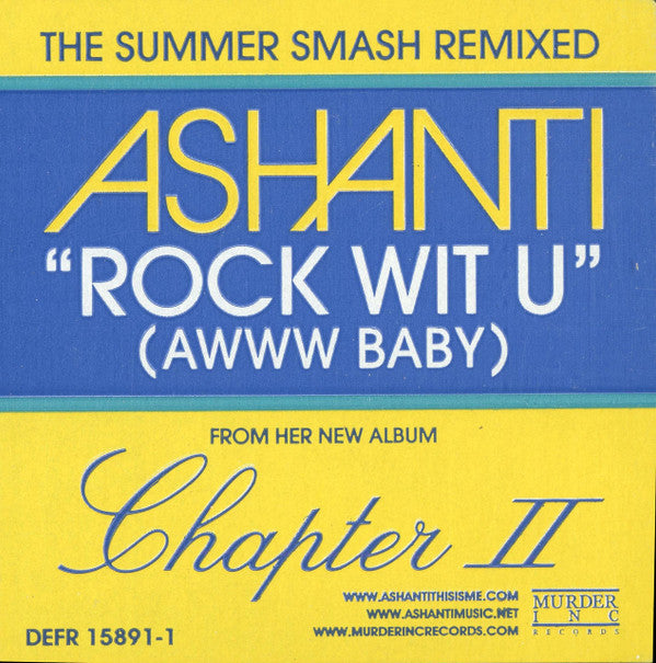 Ashanti : Rock Wit U (Awww Baby) Remix / Feel So Good (12", Promo)