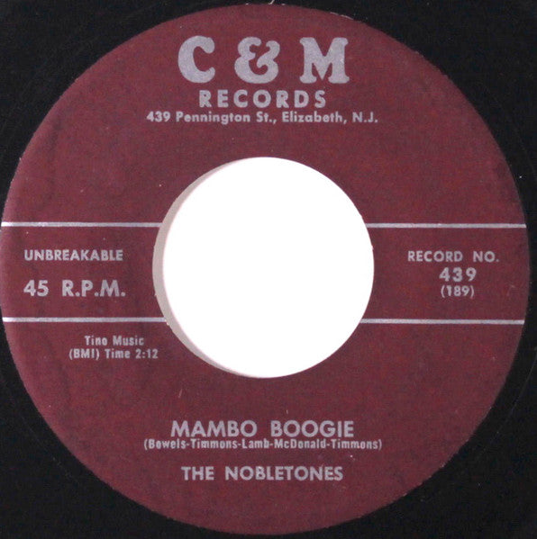 The Nobletones : I'm Crying / Mambo Boogie (7")
